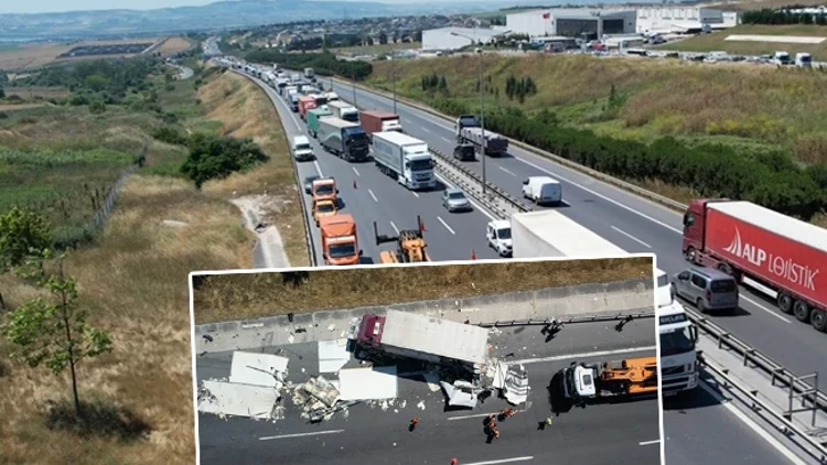 Büyükçekmece'de TEM Otoyolu'nda Zincirleme Kaza: 1 Kişi Yaralandı