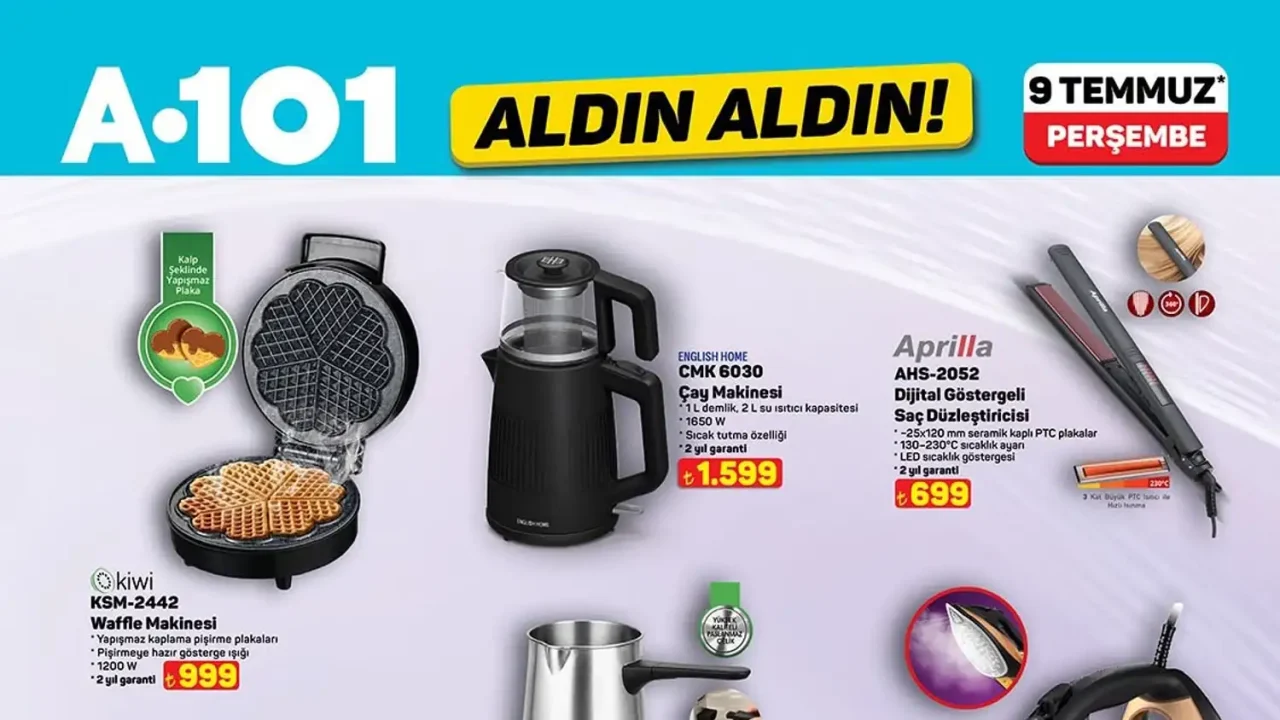 A101 9 Temmuz 2026 Aktüel Kataloğu Yayımlandı! İşte Haftanın İndirimli Ürünleri