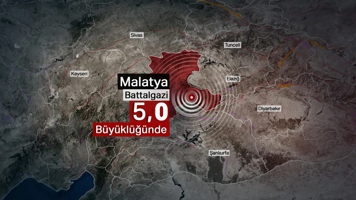 Malatya Battalgazi'de 5 Büyüklüğünde Deprem Meydana Geldi