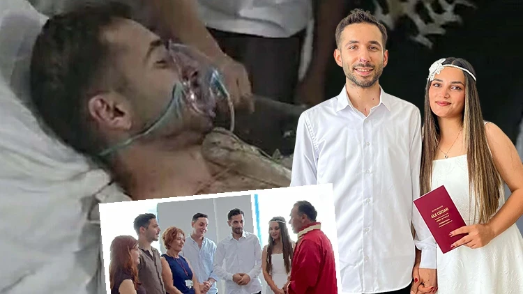 Manisa'da Duygu Dolu Nikah: Tedavi Gördüğü Hastanede Hayatını Birleştirdi