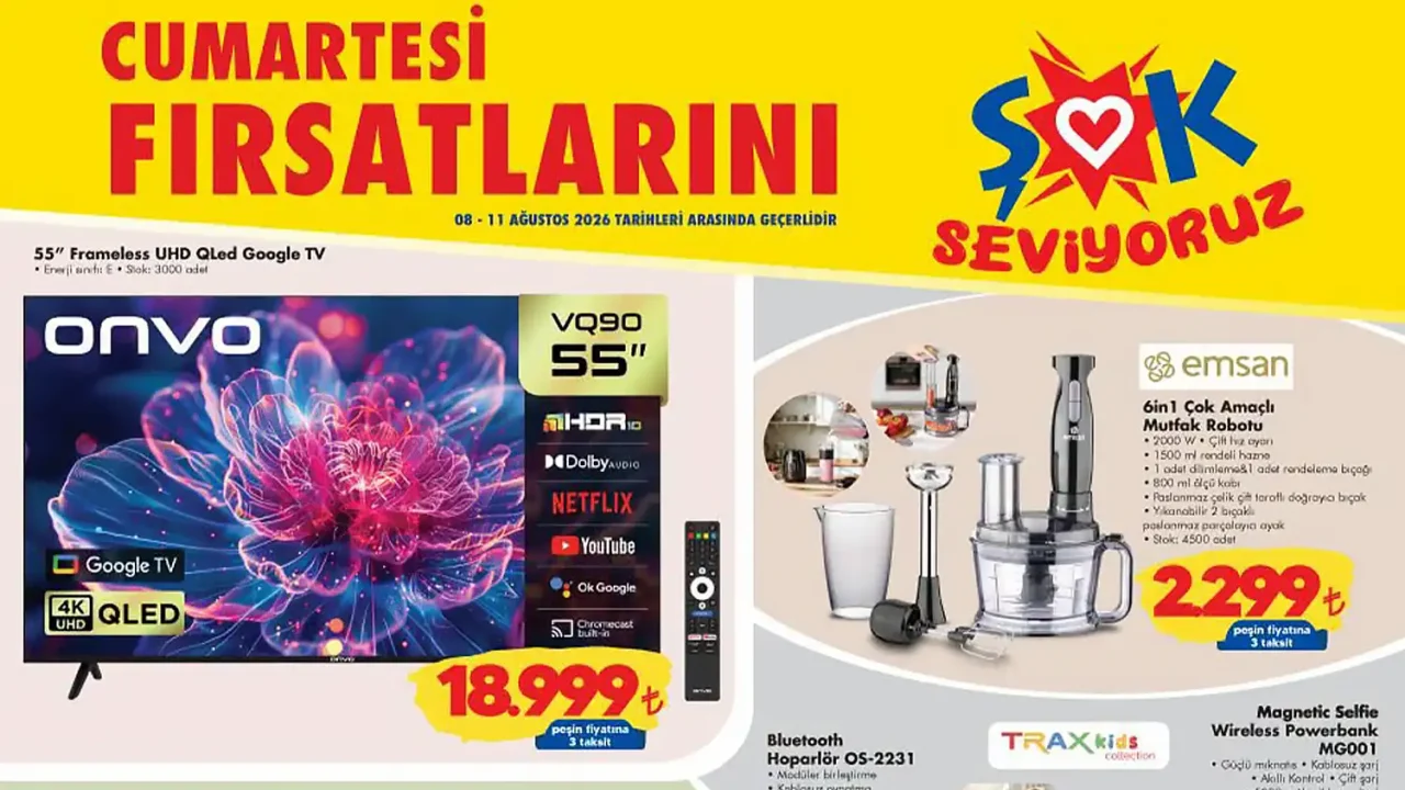 ŞOK 8 Ağustos 2026 Aktüel Kataloğu: Hafta Sonu İndirimlerinde Neler Var?