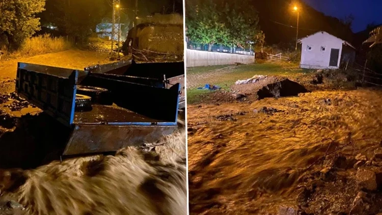 Erzincan’da Şiddetli Sağanak Taşkına Yol Açtı: Ekipler Saraycık Köyüne Sevk Edildi