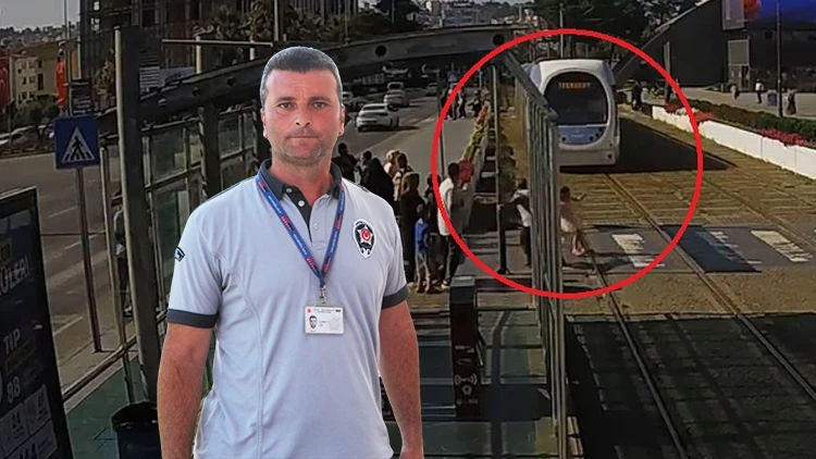 Samsun’da Güvenlik Görevlisi Kız Çocuğunu Tramvayın Önünden Son Anda Kurtardı