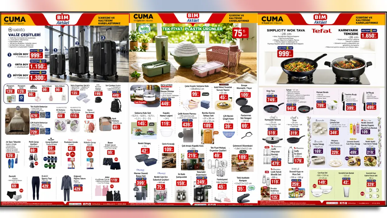BİM 11 Eylül 2026 Aktüel Kataloğunda Neler Var? Tefal Ürünleri Ve Valiz Fiyatları Ne Kadar?