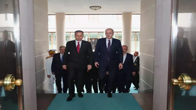 TBMM Başkanı Kurtulmuş, İçişleri Bakanı Yerlikaya'yı Ziyaret Etti